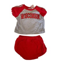 Kids Athletic Boys baby Infant Size 3 6 Months Wisconsin 2 Pc Short Outf... - £7.81 GBP
