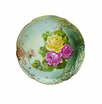 C. Tielsch &amp; Co Antique 1887 Large  White Porcelain Rose Bouquet Chop Pl... - £238.70 GBP