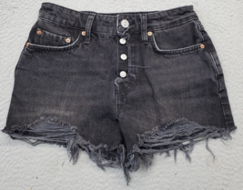 BDG Urban Outfitters Summer Cut-Off Shorts Womens 26 Black Distressed Bu... - $23.35