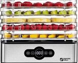 Magic Mill Food Dehydrator Machine 5 Stackable Stainless Steel Trays Jer... - $34.39