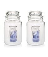 2 Yankee Candle 22oz Large Jar Candles White Christmas Pine Cedar Lot of... - £47.19 GBP