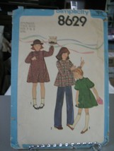 Simplicity 8629 Girl&#39;s Dress or Top Pattern - Size 7 &amp; 8 Chest 26 &amp; 27 - $6.73