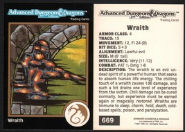 1991 TSR AD&amp;D Gold Border Fantasy Art RPG Card #669 Dungeons &amp; Dragons ~ Wraith - £5.43 GBP