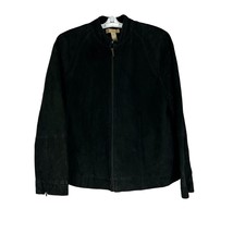 Kate Hill Women&#39;s Black Suede Leather Coat Size 16W - £25.73 GBP