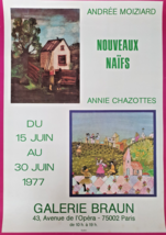 Nuevo Ingenuo - Cartel Original Exposición -moiziard -chazotte - G. BRAUN-1977 - £138.27 GBP