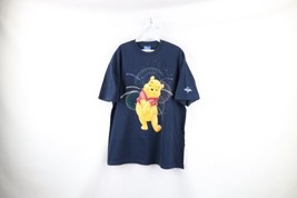 Vintage 90s Disney Womens XL Faded Winnie the Pooh Fireworks T-Shirt Nav... - £30.89 GBP
