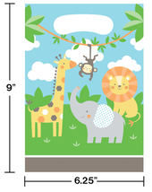 Jungle Animals Favor Bags (8) - Giraffe Monkey Lion Elephant Party Supplies - $1.68