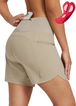 Baleaf Women&#39;S Mountain Bike Shorts 2 In 1 Padded Mtb 5&quot; Cycling Padding... - $48.99