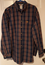 Vintage 90s Carhartt Rugged Outdoor Wear Button Up Shirt 2XL Long Sleeve Heavy - £14.02 GBP