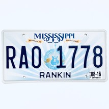 2016 United States Mississippi Rankin County Passenger License Plate RA0 1778 - £13.19 GBP