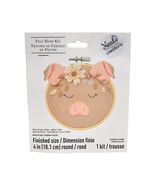 Needle Creations 4 Inch Felt Embroidery Hoop Kit Pig - $135.41 MXN