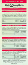 Magic Kingdom Club Price Guide Paper Brochure (Apr 1995) - £11.01 GBP