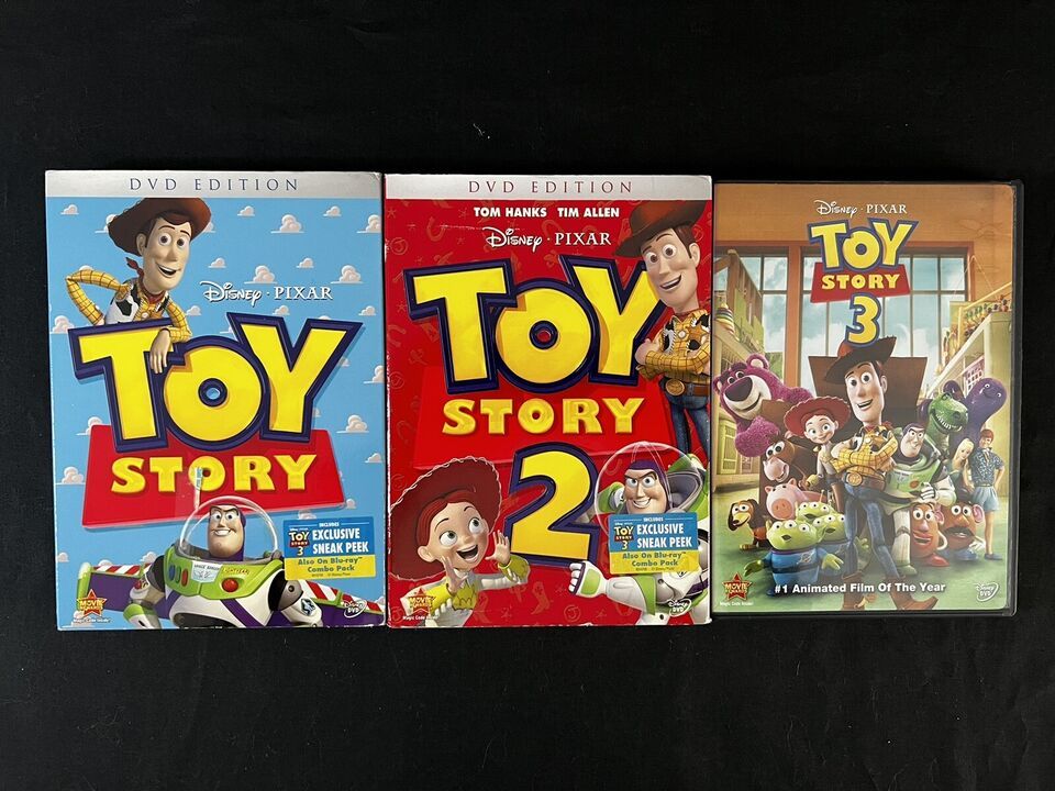 Toy Story Trilogy DVD Lot 1 2 3 Walt Disney Pixar Tom Hanks Tim Allen - $16.00