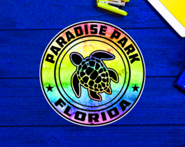Paradise Park Beach Florida Beach Sticker Decal 3&quot; Vinyl Sea Turtle - £4.09 GBP