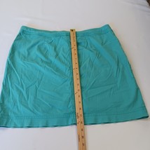 Christopher & Banks RN#63823 Women's Green Cotton Blend Denim Skort Size 14 image 9