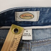 Talbots Women's Blue Cotton A-Line Denim Skirt Pockets Size 8 Waist 29" image 3