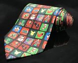 Addiction Christmas Holiday Party Colorful Black Necktie Tie Crazy Colors - $8.96
