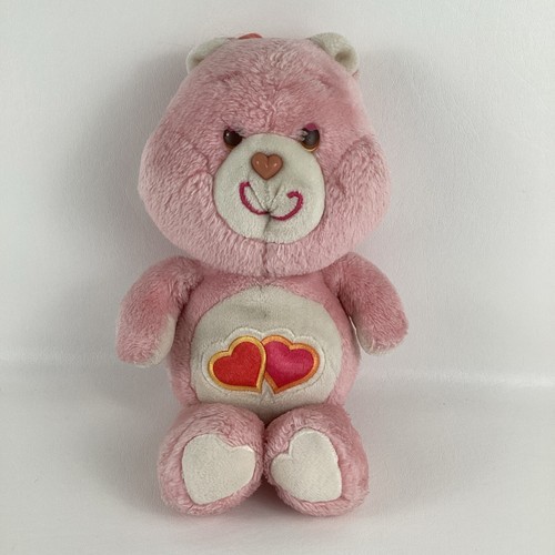 Care Bears Love-A-Lot 13&quot; Plush Stuffed 1980s Toy Hearts Pink Vintage Ke... - £29.75 GBP