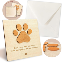 Wood Pet Sympathy Cards for Dogs - Dog Sympathy Card for Pet Loss, Loss of Dog S - £10.96 GBP