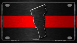 Vermont Thin Red Line Novelty Mini Metal License Plate Tag - $14.95