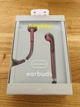 heyday Earbuds with Mic and Remote, 3.5mm aux, pink - £5.55 GBP