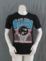 San Jose Sharks Shirt (VTG) - Big Graphic Puck Logo - Men&#39;s Medium - £51.95 GBP