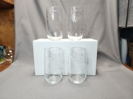 Vintage Princess House Heritage Etched Floral Tumblers Drinking Glasses ... - £27.06 GBP