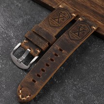 Premium Italian Leather Handmade Watch Strap 26mm Flottiglia Vintage Brown - £20.49 GBP