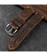 Premium Italian Leather Handmade Watch Strap 26mm Flottiglia Vintage Brown - $34.82 CAD