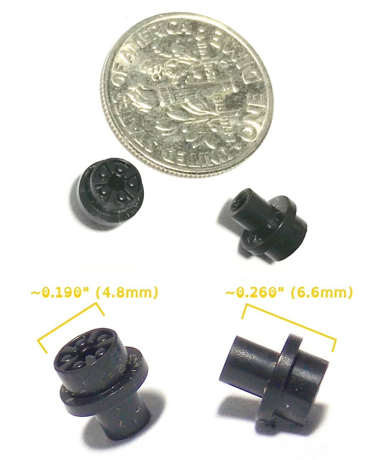 2pc BTO Newly Made Aurora T-Jet Thunderjet HO Slot Car Large Size Wheels... - $1.49