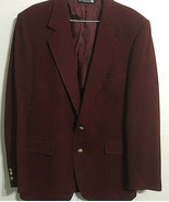 Vintage mens wool blazer suit jacket large pockets gold color buttons US... - €34,18 EUR