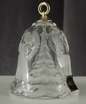 Modern Glass Mikasa Nwt Crystal Christmas Scene Etch Bell Angel Deer Tree - £14.52 GBP