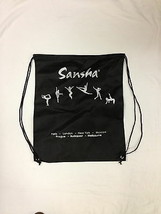 Econ-o-me Sansha Black Drawsting Backpack w/ Silver Dancing Silhouettes  - £3.16 GBP
