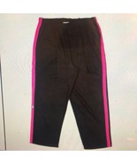 NEW Woman Within SZ LARGE Black w/ Pink Stripe Elastic Waist Soft Lounge... - €12,92 EUR