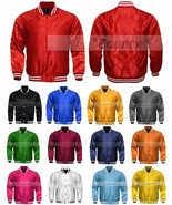 Letterman Baseball College Varsity Satin Bomber Super Quality Jacket Sports Wear - $37.61