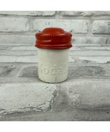 KODAK Vintage White Metal Film Can Canister Red-Orange Screw-On Lid Phot... - $10.22