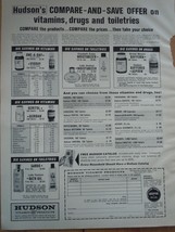 Hudson Vitamin Products Print Magazine Advertisement 1966 - £3.18 GBP