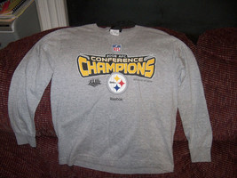 Pittsburgh Steelers Gray Long Sleeve shirt Size Medium Boy&#39;s EUC - $13.87
