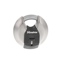 Master Lock M40XKAD Magnum Heav Duty Stainless Steel Discus Padlock with Key, Si - £29.67 GBP