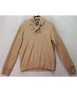 Polo by Ralph Lauren Sweater Mens Medium Tan 100% Cotton Shawl Collar Pu... - £29.15 GBP