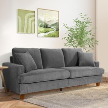 87&quot; Corduroy Sofa,3 Seater Sofa Extra Deep Seats,Neche Comfy Upholstered... - $454.39