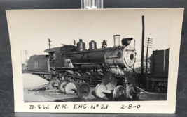 RPPC Darien &amp; Western Railroad D&amp;W #21 2-8-0 Baldwin Locomotive Train Postcard - £18.23 GBP