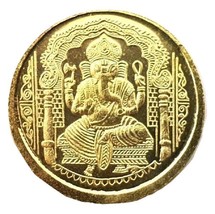 Ganesha Om Ganesh Yantra Coin Hindu Gold Shri Shree Yantram Luck Temple ... - $6.10