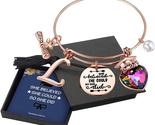 2024 Graduation Gifts Charm Bracelets, 26 Initial Engraved Inspirational... - $35.36