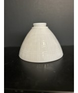 Vtg Milk Glass Waffle Pattern MCM Glass Shade - $34.65