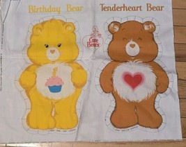 Care Bear Cut &amp; Sew Pillow Stuffed Toy Fabric Panel Tenderheart Birthday 1983 - £19.42 GBP