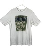 Puma Mens Tee Size Small White And Camouflage T Shirt - $13.49