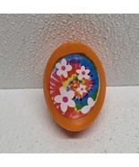 Vintage Pringles To Go Chip Holder Snack Container Orange Tie Dye Flowers - $33.78 CAD