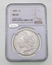 1882 $1 Silver Morgan Dollar Graded by NGC as MS-65 - £316.62 GBP