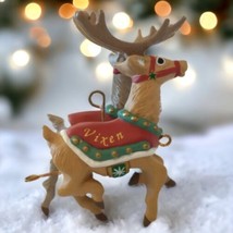 Hallmark Prancer Vixon Santa &amp; His Reindeer Collection Ornament 2nd In Series  - £13.48 GBP